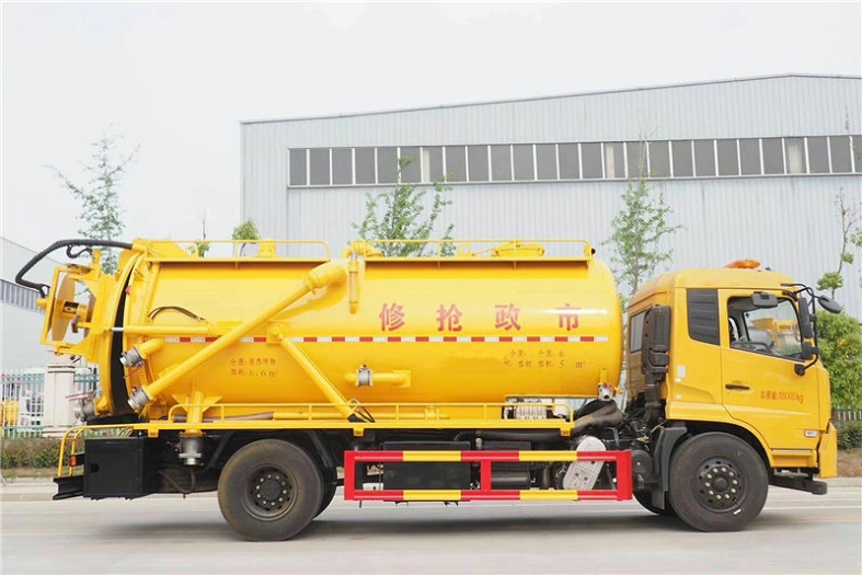 東風(fēng)天錦一體式14方清洗吸污車國(guó)六