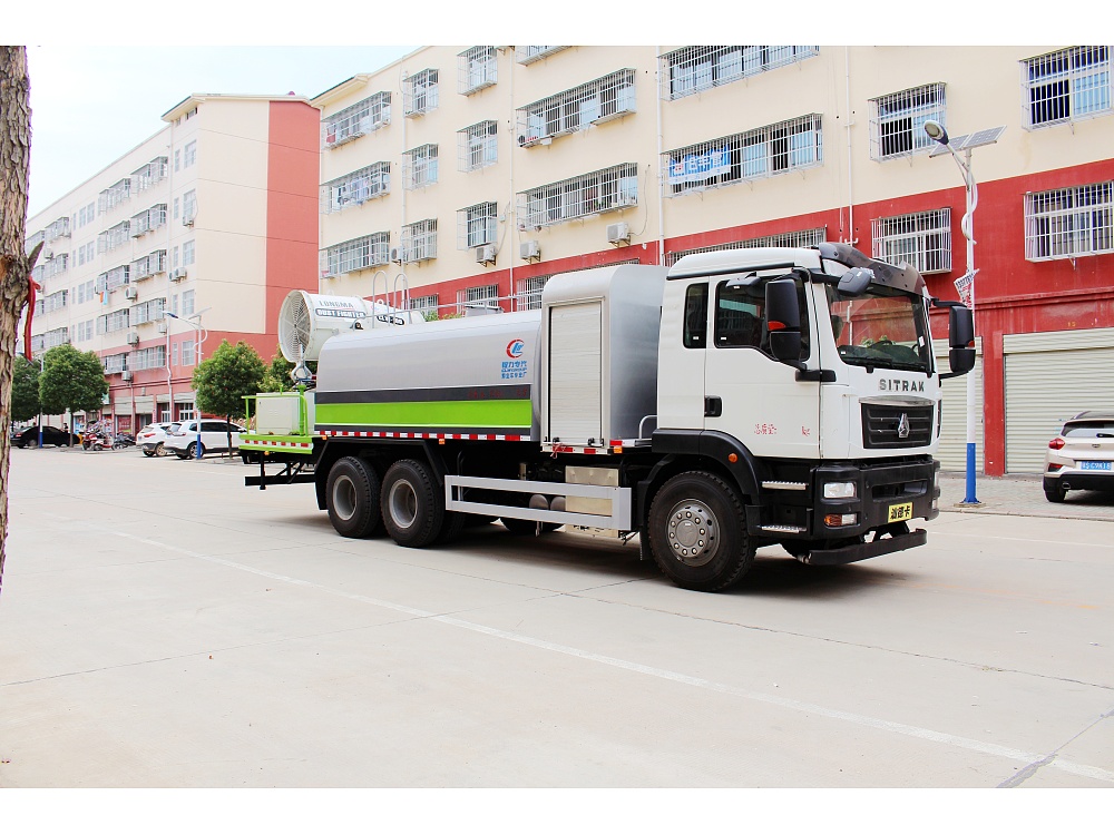 重汽汕德卡后雙橋抑塵車(chē)國(guó)六16立方/50-120米霧炮